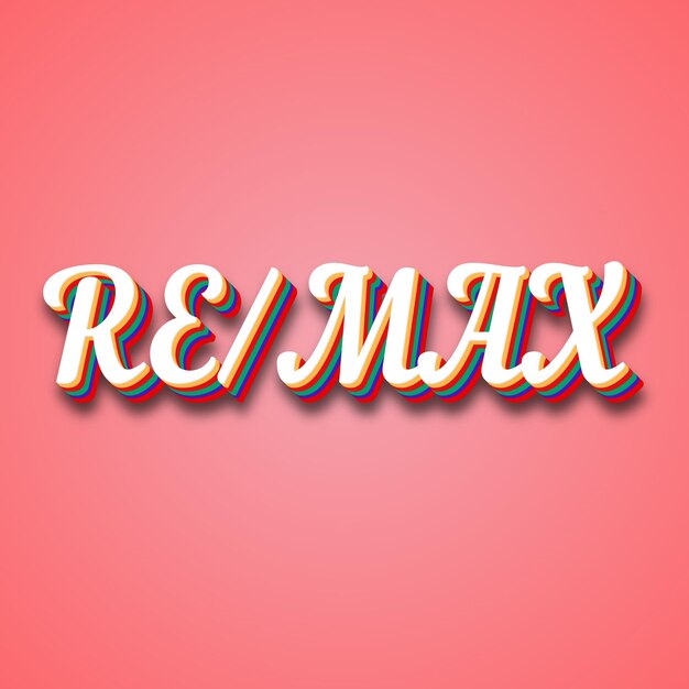 RE MAX Tekste-effect Foto-afbeelding Cool
