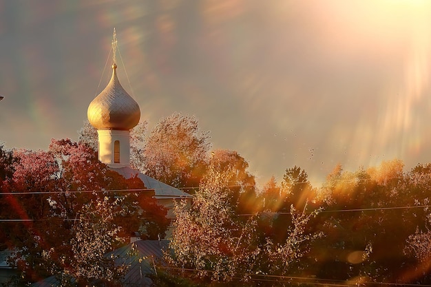 reach on the Volga autumn landscape / russia gold ring, russian province landscape