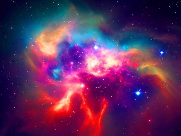 reaction diffusion colorful of a nebula galaxy image downloaded