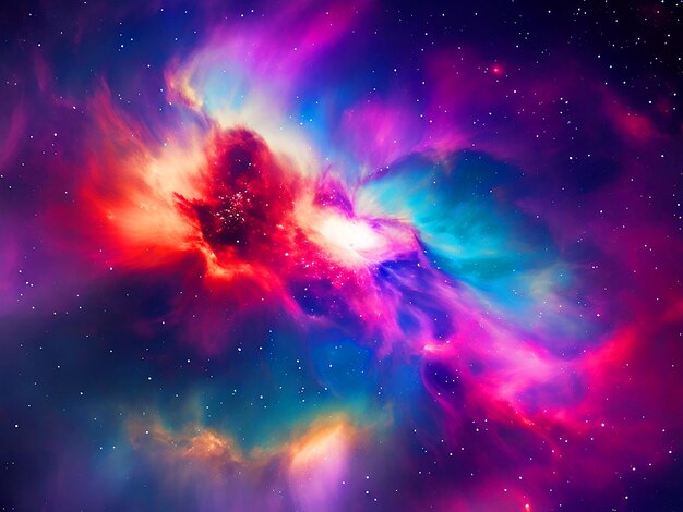 reaction diffusion colorful of a nebula galaxy image downloaded