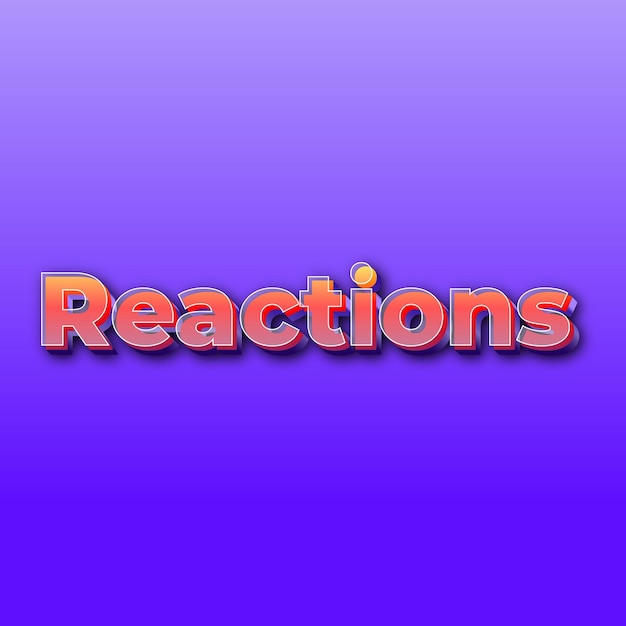 Reactionstext effect jpg gradient purple background card photo