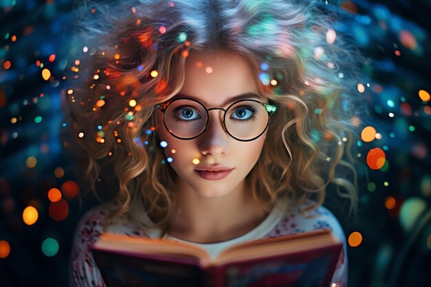 Photo reading glasses and a cup of hot cocoa book lover bookworm magical