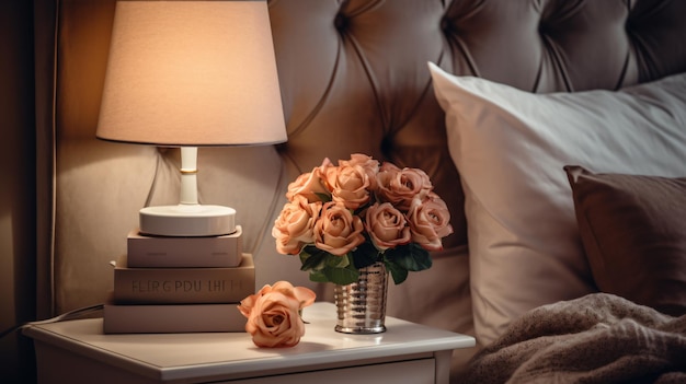 Reading lamps near the bed in the bedroom concept