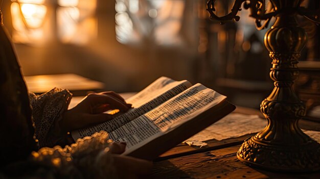 Reading the torah in a synagogue