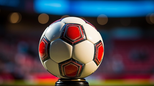 Ready to Strike CloseUp of Soccer Striker Kicking Ball