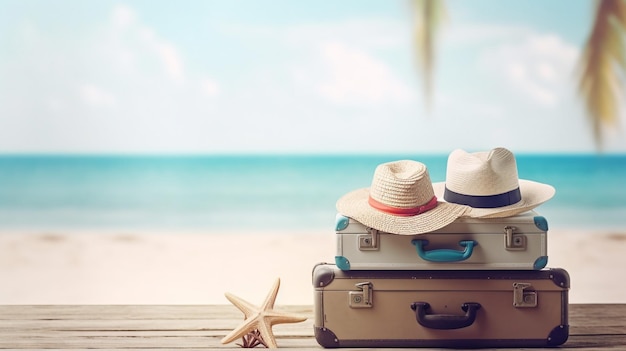 Ready for summer vacation travel background