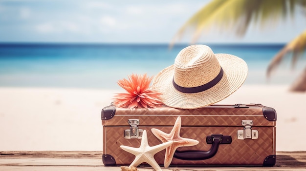 Photo ready for summer vacation travel background