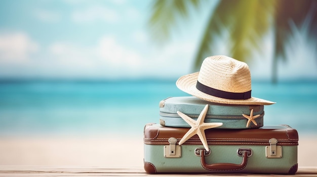 Ready for summer vacation travel background