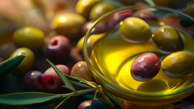 Foto olive pronte da mangiare in marrone chiaro bronzo chiaro marrone chiaro e giallo