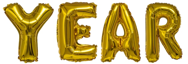 Photo real balloons in the shape of letters u v w x y z metallic gold