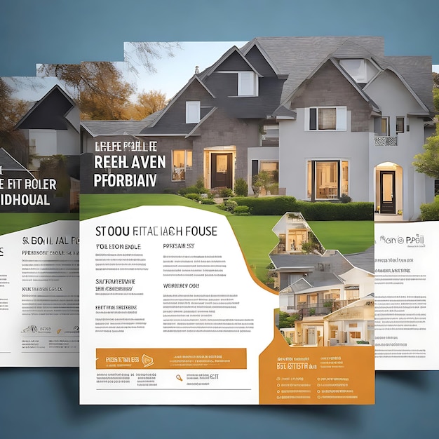 Photo real estate business flyer template property sale flyer design real estate flyer design bundle