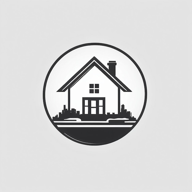 Foto simbolo del logo della casa immobiliare un'icona della casa
