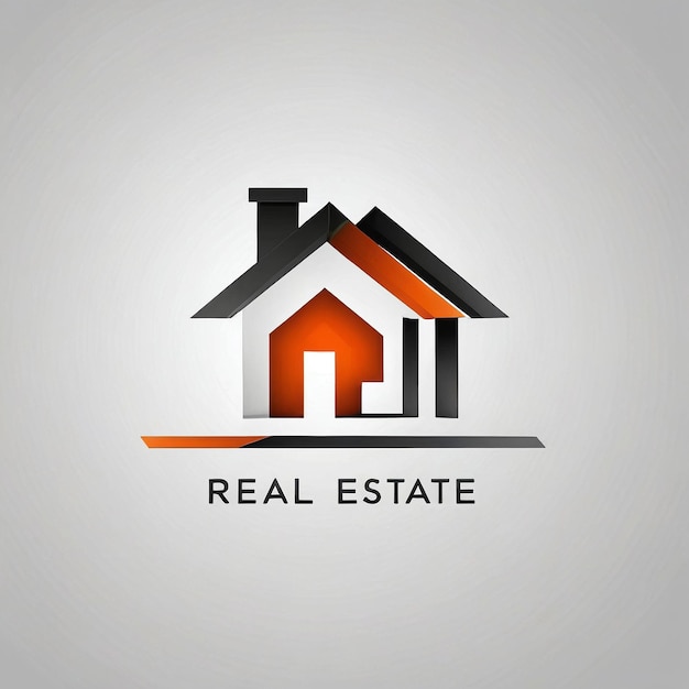 real estate house logo symbol a house logo with the word real estate