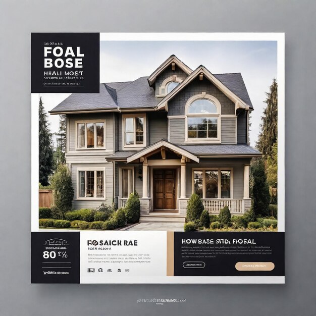 Real estate house property instagram post or social media design template