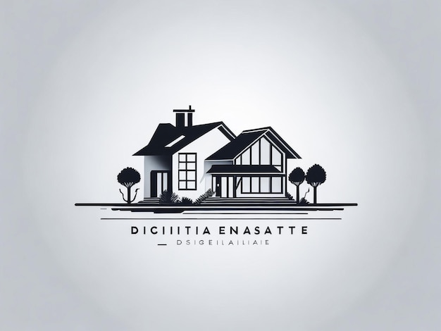 Foto logo immobiliare real estate building and construction logo vector design