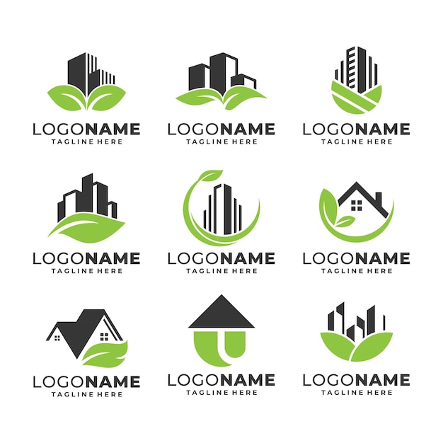 Photo real estate logo template vector