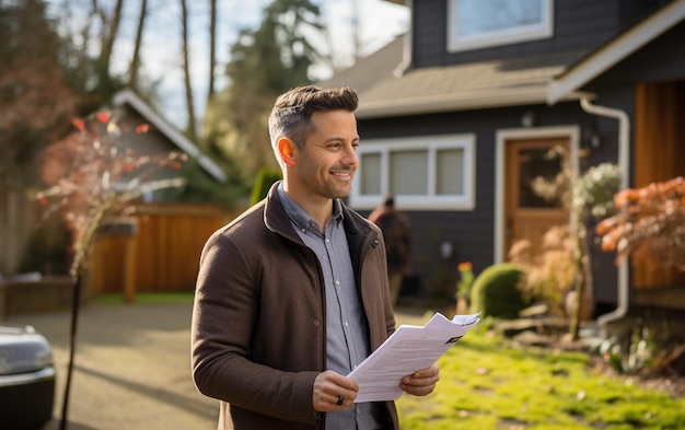 Real Estate Professional Showcasing a Property at an Open House