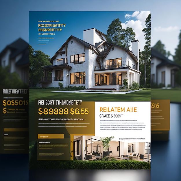 Photo real estate property finding flyer design