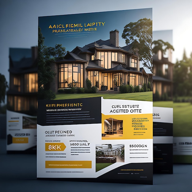 Photo real estate property finding flyer design