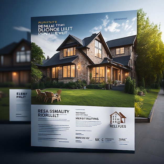 Photo real estate property finding flyer design