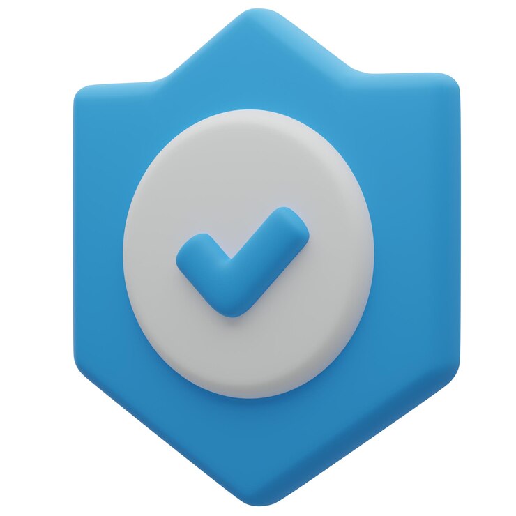 Photo real estate security checkmark 3d illustration