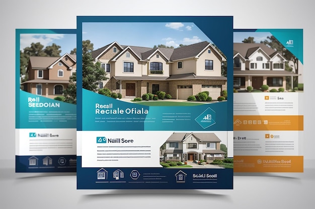 Real estate social media square banner or flyer template