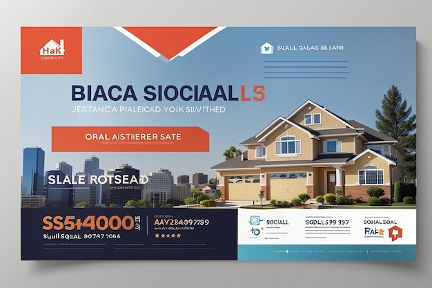 real estate social media square banner or flyer template