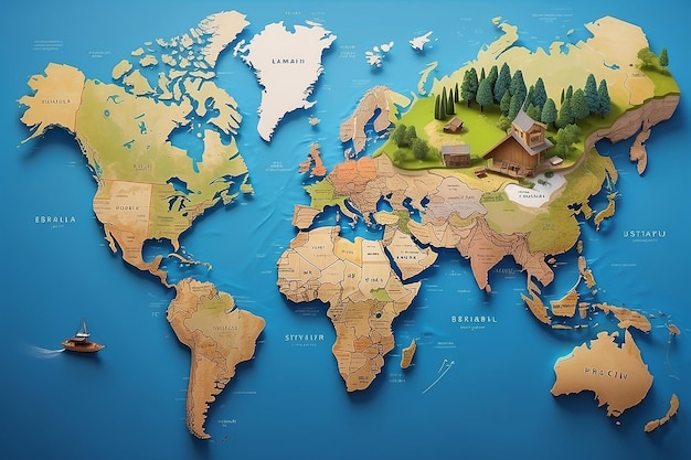 Real estate on the world map