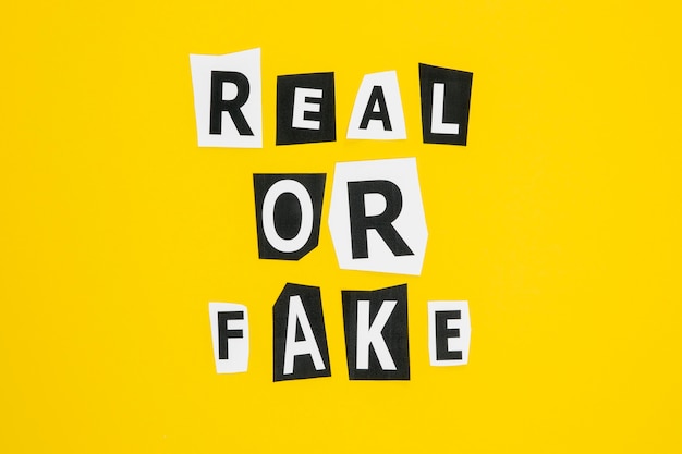 real of fake news social media concept