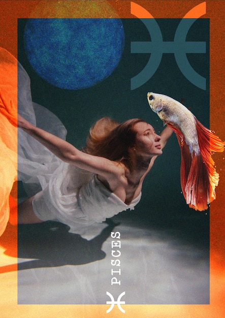 Photo real life pisces zodiac sign