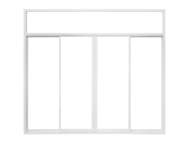 Photo real modern house window frame isolated