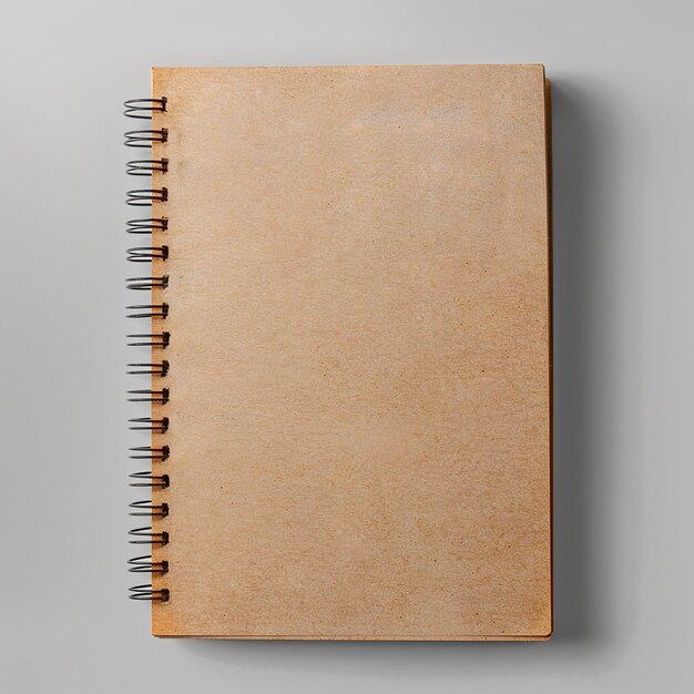 Photo real photo blank spiral bound notepad mockup template