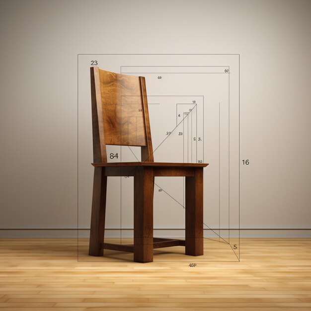 Photo real photo of chair with plain background