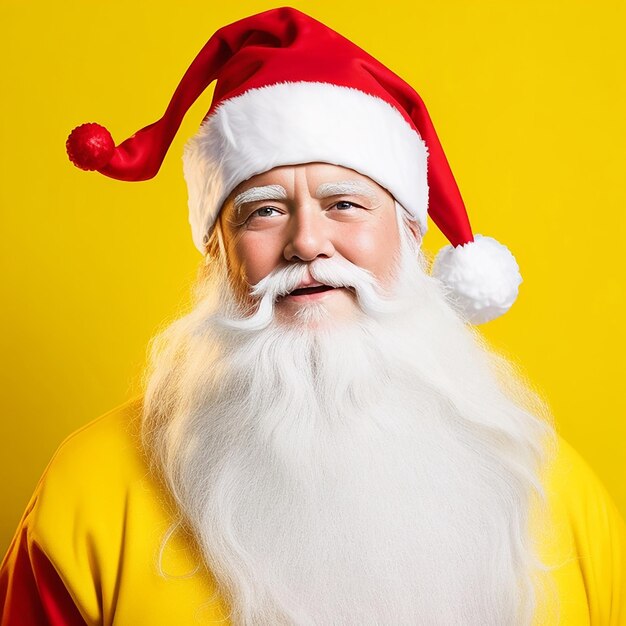 Real photography christmas santa claus with christmas background generated by ai