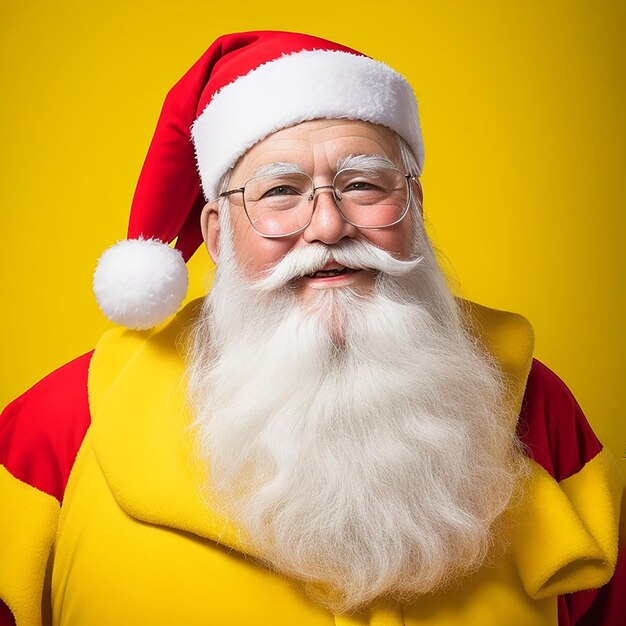 Real photography christmas santa claus with christmas background generated by ai