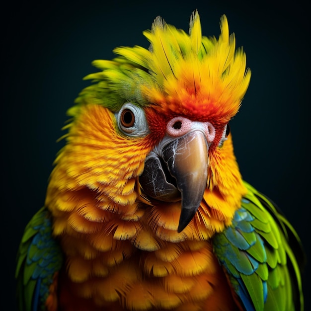 Real photos of parrots are very detailed