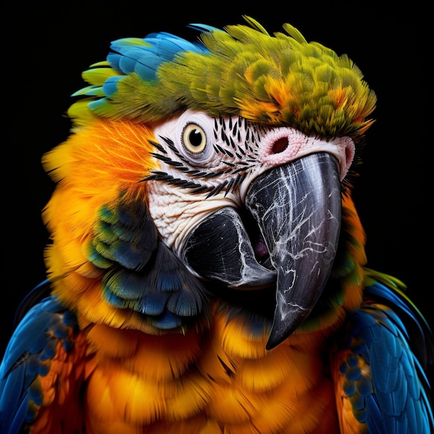 Real photos of parrots are very detailed