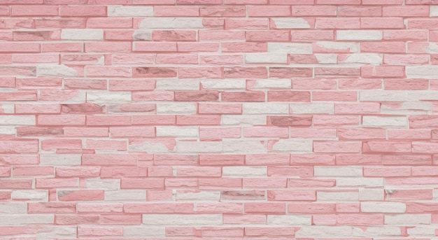 Real pink color brick wall stone or concrete texture backdrop background in high resolution