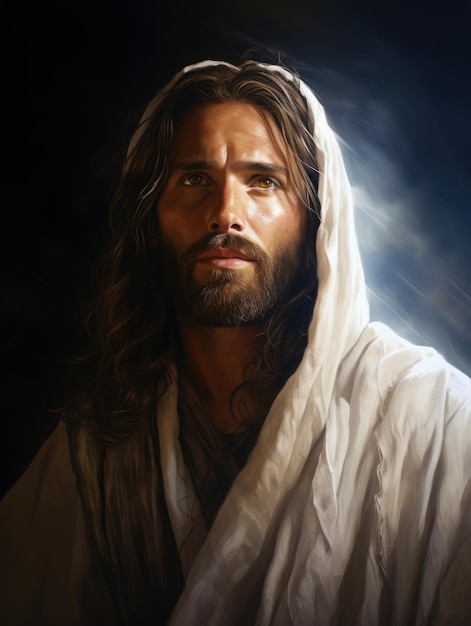 Premium AI Image | Real portrait photograph of jesus christ