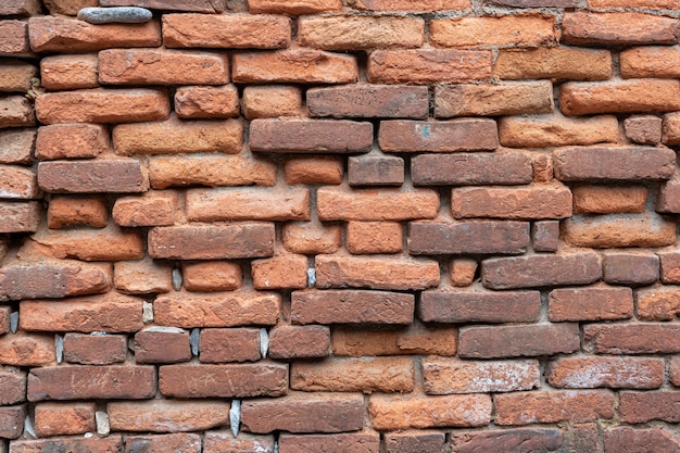 Real red old brick from heritage building