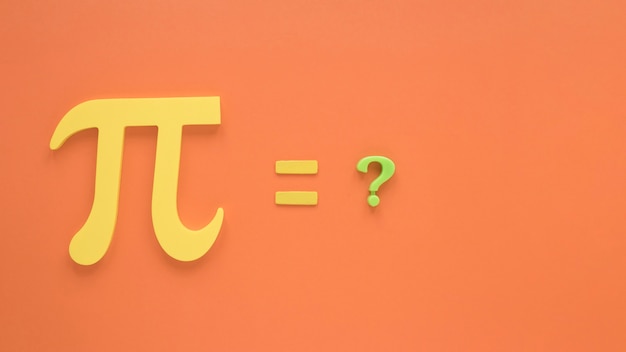 Real science pi symbol and question mark