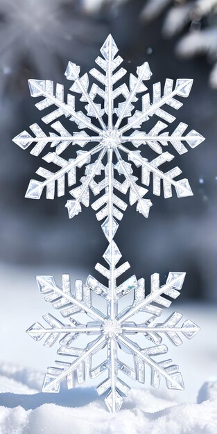 Real snowflake Crystal