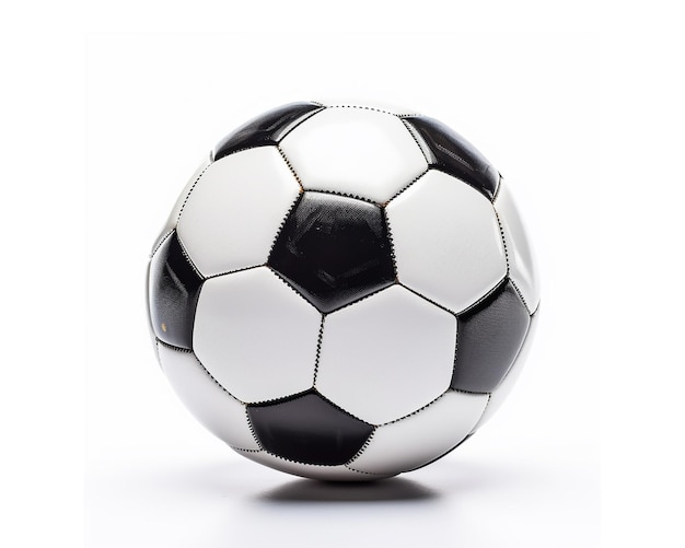 real soccer ball on white background