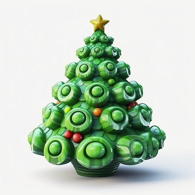 Realictic christmas tree Generative Ai