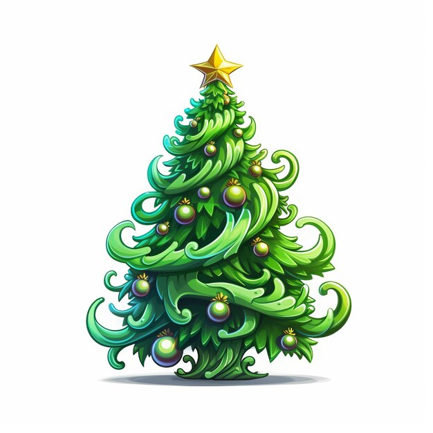 Realictic christmas tree Generative Ai