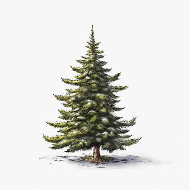 Realictic christmas tree Generative Ai