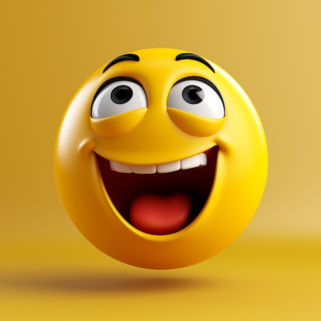 Realistic 3D Emoji with Winking Face for Communication and Expression