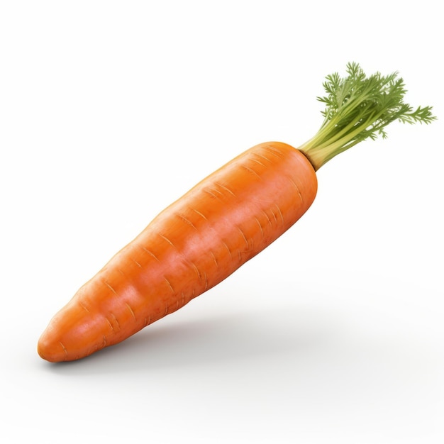 Realistic 3d Image Of A Transparent Orange Carrot