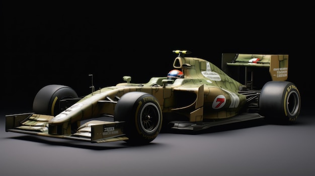 Photo realistic 3d max f1 autosport car camouflage model