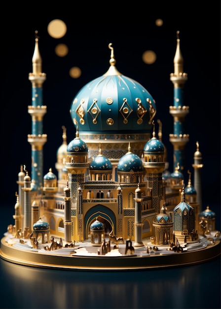 Realistic 3D mosque ornament